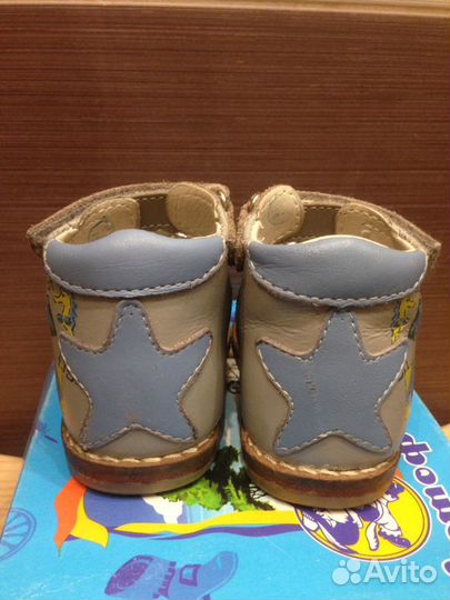 Кожаные сандали Котофей на первые шаги. 18 р-р хор