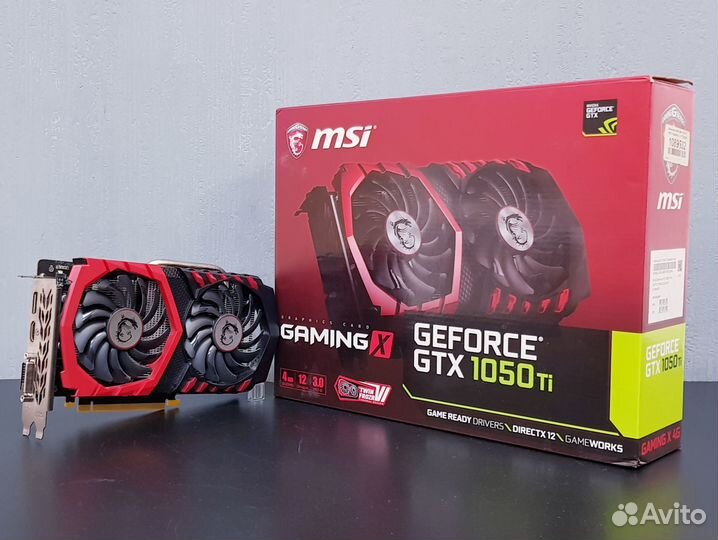 Видеокарта MSI GeForce GTX 1050 Ti Gaming X