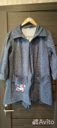 Жакет Кардиган летний на молнии. 48/50р