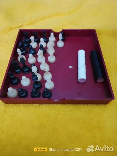 Магнитные мини шашки и шахматы