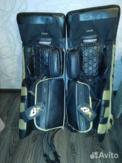 Вратарский комплект щитки + блин и ловушка