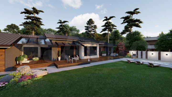 Коттедж 330 м² на участке 16 сот.