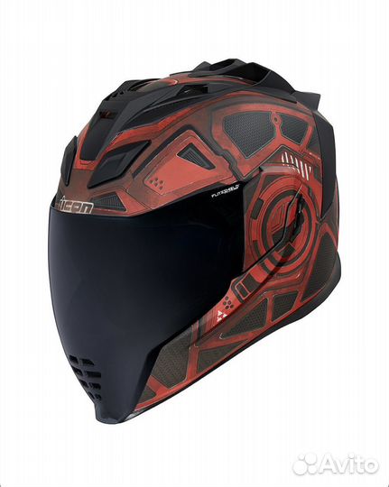 Мотошлем icon Airflite Blockchain (L / Красный)