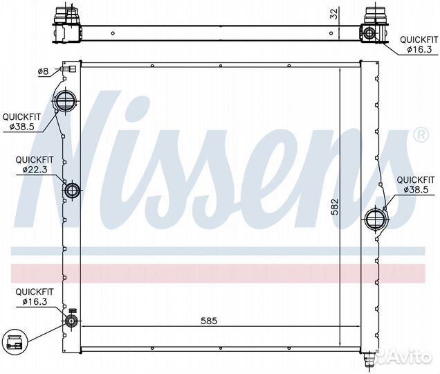 Радиатор охлаждения двс BMW X6 series E71 (2008) X