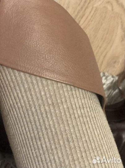 Пояс mango из натуральной кожи