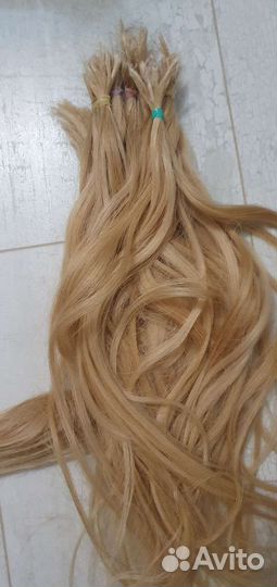 Волосы для наращивания 40 см блонд