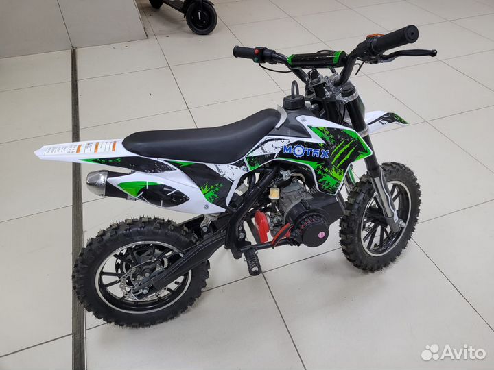 Детский Мотоцикл Motax 50cc (EC) бело-зеленый