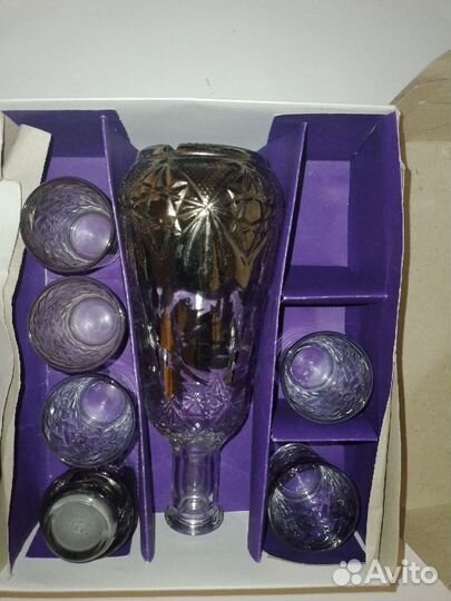 Графин хрустальный и 6 рюмок