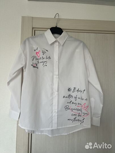 Блузка рубашка для девочки 140