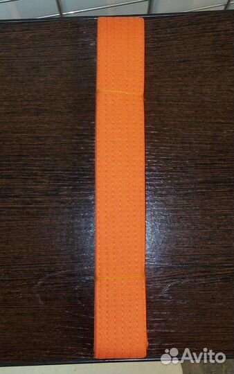 Пояс оранжевый для каратэ единоборств Магазин