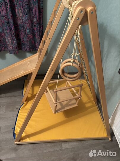 Детский деревянный спортивный комплекс