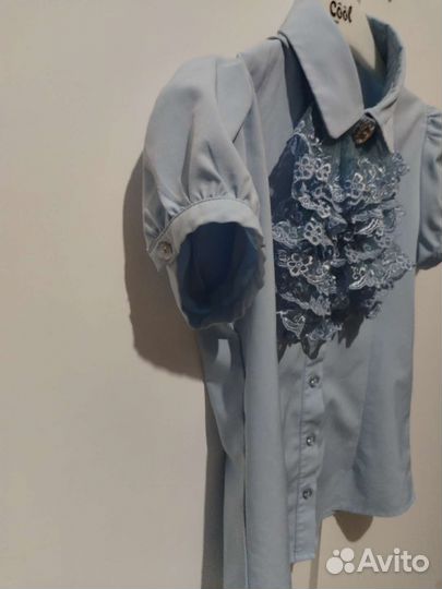 Школьная блузка для девочки 128 134