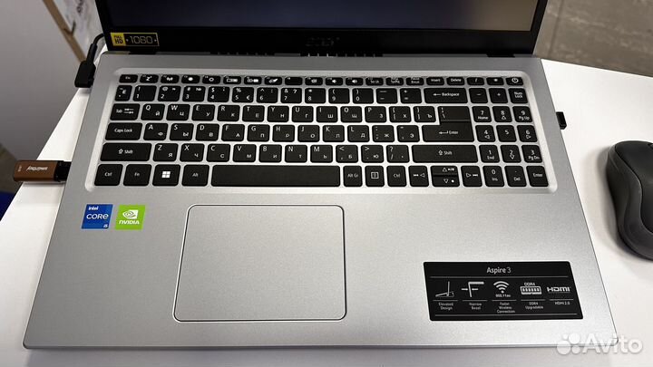 Ноутбук Acer core i5-1115G/8/256/1тб/GeForce новый