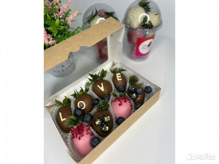 Клубника в шоколаде, букет из клубники KBK-5761