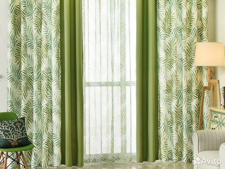 Шторы листья папоротника