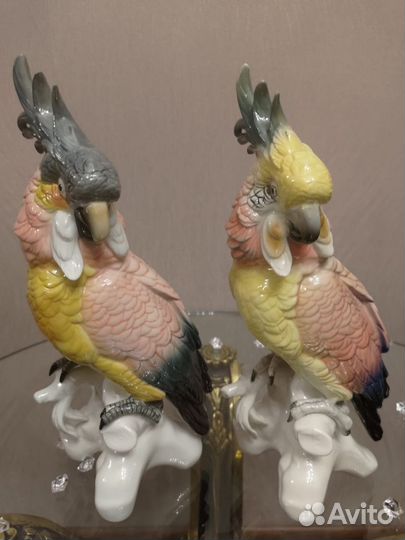 Попугай какаду фарфор 29 см Karl Ens, Германия