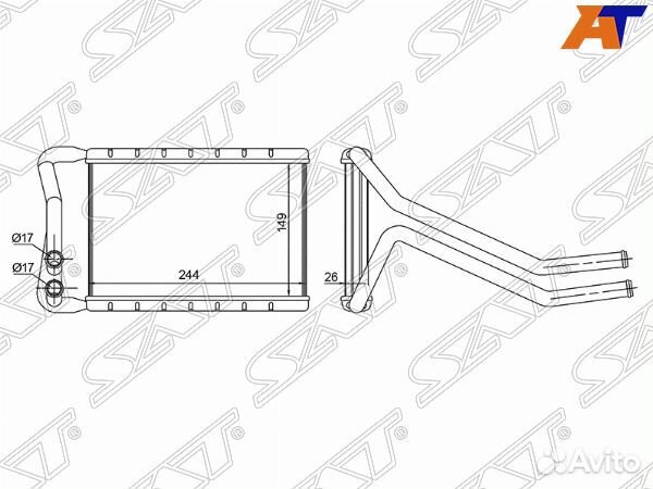 Радиатор отопителя салона hyundai santa FE