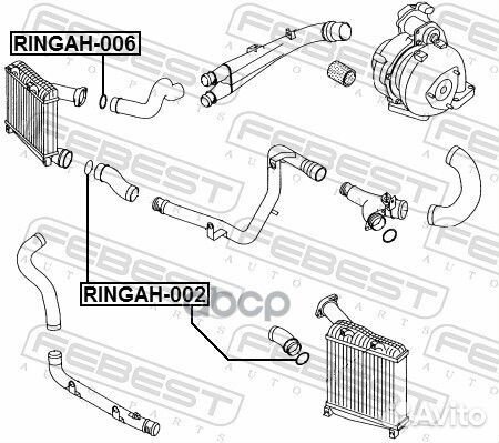 Кольцо уплотнительное патрубка VAG ringah-006 F