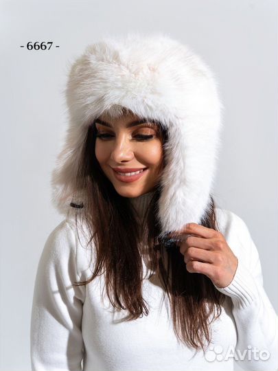 Шапка ушанка женская
