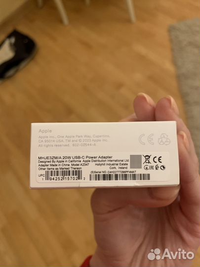 Зарядный блок Apple USB - C 20W Power Adapter