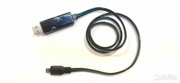 Кабель microusb 1 м, черный, анимированная индикац