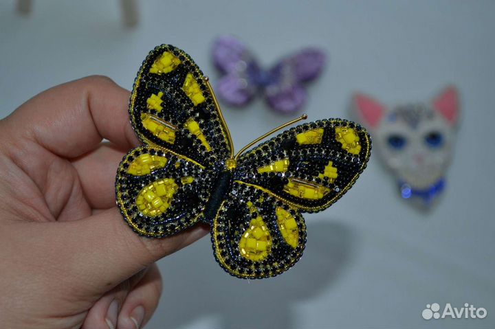 Брошь ручной работы Бабочка