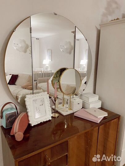 Зеркало трильяж круглое ретро СССР винтаж