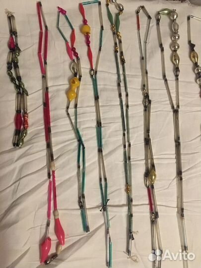 Бусы елочные новогодние стеклярус СССР