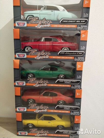 Модели автомобиля 1:24, Maisto, Bburago, новые
