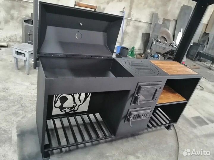 Мангал с крышей 4в1