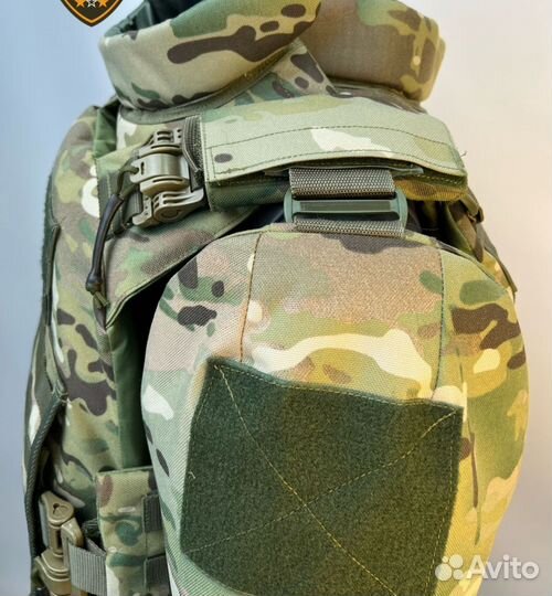 Бронежилет с кевларом С2 Защитник Макс Мультикам