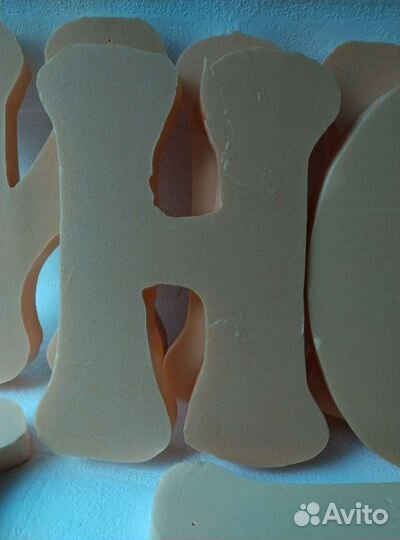 Буквы из пенопласта. Пончики, корндоги