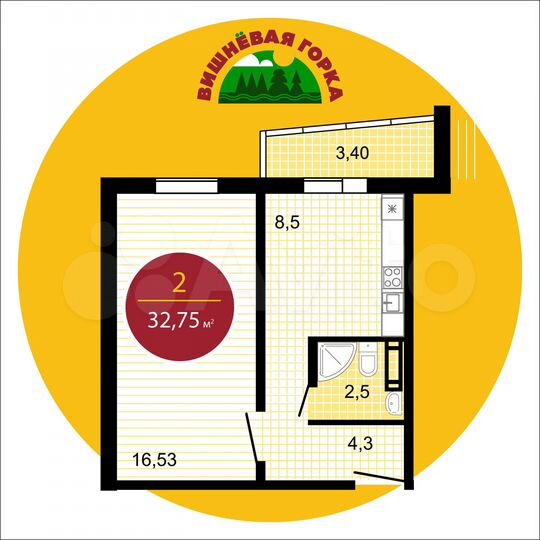 1-к. квартира, 35,9 м², 7/11 эт.