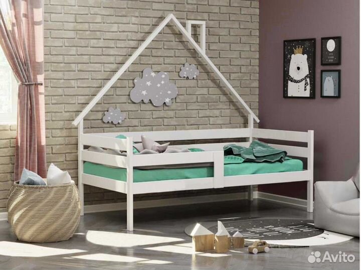 Кроватка MY place высокий бортТеремок детская из м