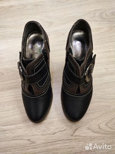 Туфли полуботинки кожаные