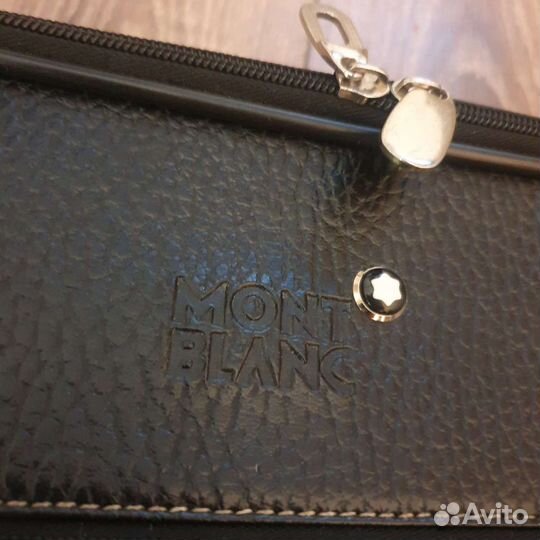 Кожаная сумка Mont blanc для ноутбука