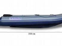 Лодка Флагман 350L; серо-синяя
