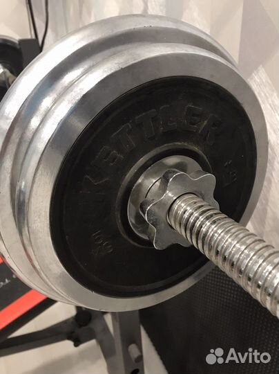 Скамья со стойкой Weider 190 TC+штанга+блины