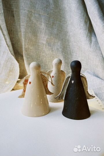 Керамическая елочная игрушка ангел