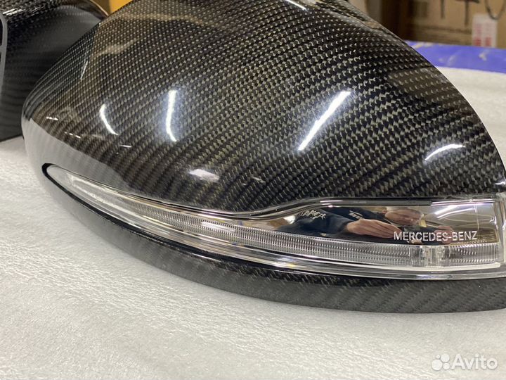 Крышки зеркал карбоновые на mercedes w222