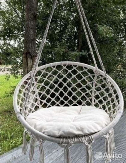 Кресло подвесное плетеное, кресло-качели