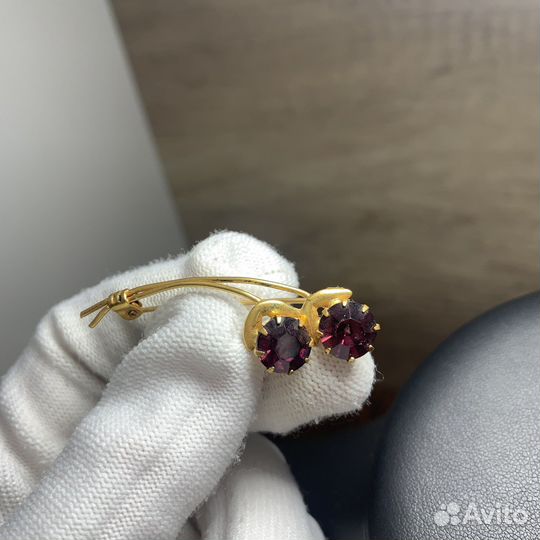 Винтажная Брошь Позолоченная Ягодки Сделано В СССР