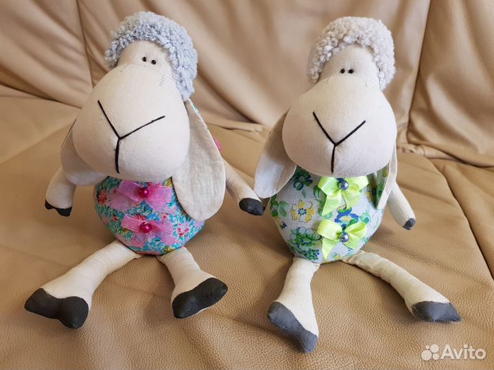 Интерьерная игрушка ручная работа овечка