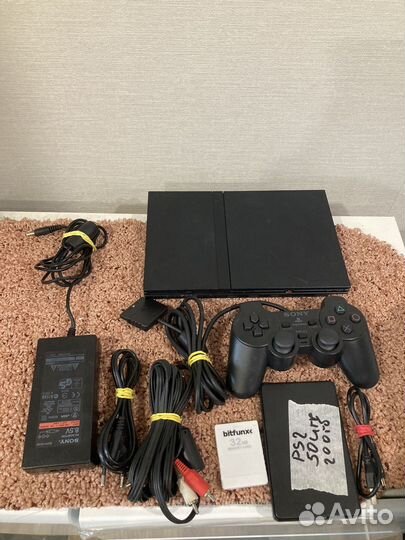 Sony PS2 slim 200gb 50 игр прошита