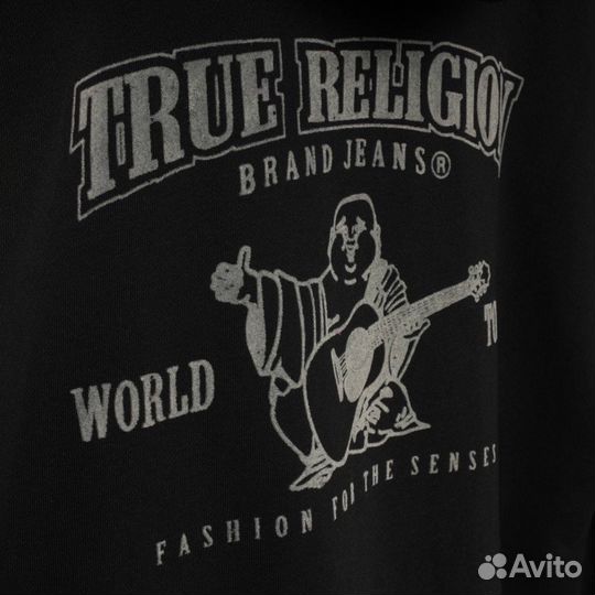 Зип худи true religion черное