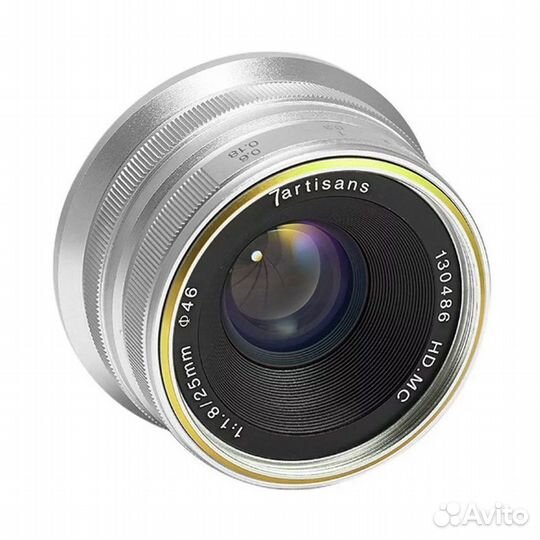 Объектив 7artisans 25mm F1.8 Sony E, серебряный