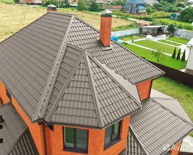 Кровельный профиль Монтеррей пэ 0.45мм - 8019