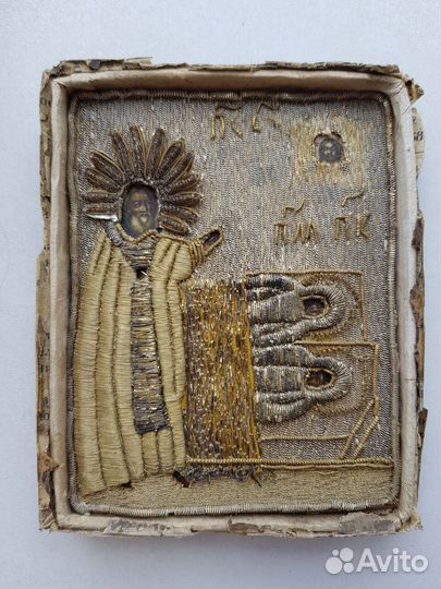 Икона Сергий Радонежский у Гроба родителей. 19 век