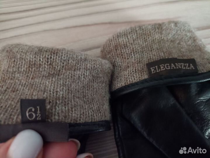 Перчатки женские кожаные новые