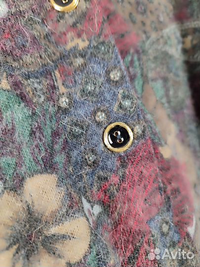 Винтажное трикотажное платье Италия р.54